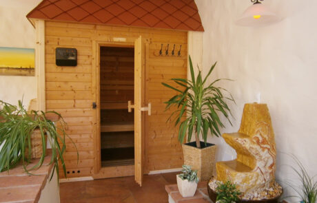 Die Sauna im Gästehaus Lokalaugenschein