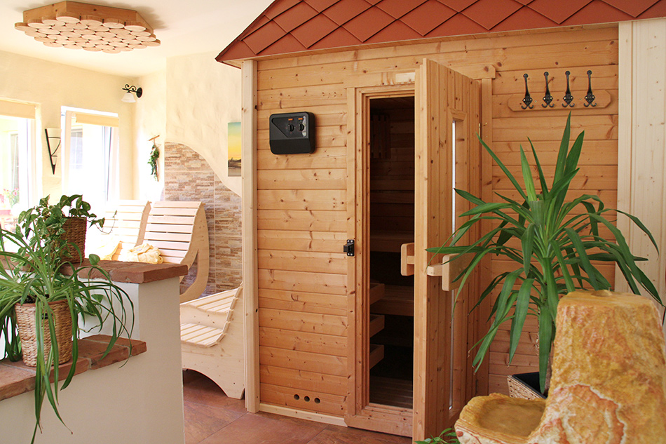 Die finnische Sauna im Gästehaus Lokalaugenschein